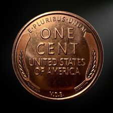 1 OZ 1909-S VDB Lincoln Wheat Cent Round .999 Copper BU Restrike picture