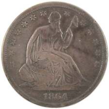 1864 S Seated Liberty Half Dollar VF Very Fine Silver 50c SKU:I10539 picture