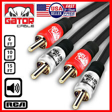 2-RCA to 2-RCA Male Stereo Audio Patch Coaxial Cable Cord L/R Gold Plated Plug picture