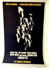 poster on linen JUDGMENT AT NUREMBERG 1961 US1sht ORIGINAL LINENBACKED Huge Cast picture