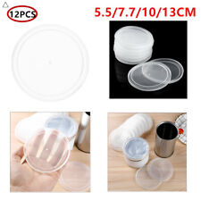12Pc Reusable Plastic Tight Seals Can Tin Cover Cap Lid for Canned Goods Saver picture