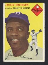 1954 Topps #10 Jackie Robinson Centered Great Color Creased Clean Looking Card picture