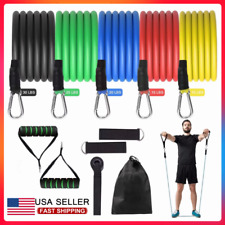 11 PCS Resistance Band Set Yoga Abs Exercise Fitness Tube Gym Home Workout Bands picture