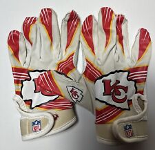 NFL Franklin Kansas City Chiefs Football Receiver Gloves Youth Size Medium Large picture