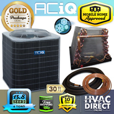 ACiQ 4 Ton Air Conditioner Condenser & Mobile Home Coil AC System 30' Line Set picture
