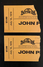 Rare John Prine Ticket Stubs 7/10/78 Bruised Orange At NY's Iconic Bottom Line picture