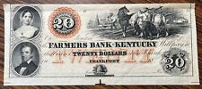 20 Dollars Obsolete Currency - Farmers Bank of Kentucky Frankfort #75476 picture