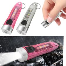 1PC/10PCS Mini LED Keychain Flashlight Key Ring Light Bright Torch Rechargeable picture