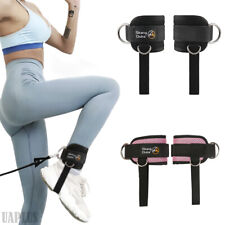 1 Pair Ankle D Ring Straps Thigh Leg Pulley Lifting Padded Cable Attachment Gym picture