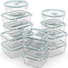 Razab 24 Piece Glass Food Storage Containers w/Airtight Lids - Microwave/Oven... picture
