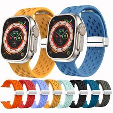 Magnetic Silicone Band iWatch Sport Strap for Apple Watch 9 Ultra 49mm 7 8 6 5 4 picture