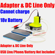 1x DIY Output & Dual USB QUICK CHARGE Adapter For Ryobi 18v Batteries w/DC Line picture