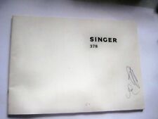 Vintage Singer 378 sewing machine manual picture