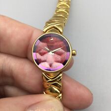 Vtg Seiko Lasalle Watch Women Faceted Crystal Red Pink 1N00-1A69 New Battery 7