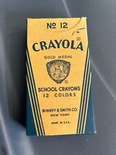Vintage No. 12 Crayola drawing Crayons Binney Smith Company New York mult color picture