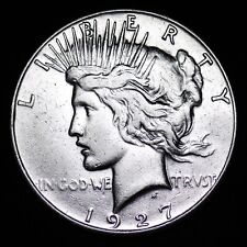XF / AU 1927-S PEACE SILVER DOLLAR LOWEST PRICES ON THE BAY   picture