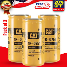 3 Pack NEW CAT 1R-0751 FUEL FILTERS / CATERPILLAR 1R0751 picture