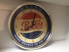 Large Vintage Pepsi Cola Wall Clock More Bounce To The Ounce picture