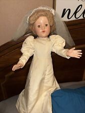 Vintage Effanbee Ann Shirley Bride Doll With Two Vitange Doll Outfits  picture
