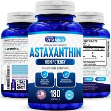 Astaxanthin New 10mg Softgel - 180 Capsules - Best Value We Like Vitamins picture