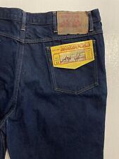 VTG NWT Genuine Roebuck 12 GA 40 x 29 Scovill Zipper Dark Rinse Denim Jeans picture