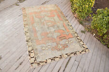 Turkish Rug 51'x86'' Oushak Rug Tribal 4x7 Rug Vintage Muted Color 130x219cm picture