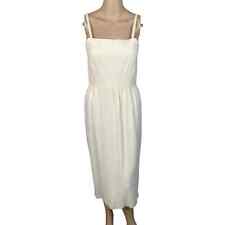 Vtg Richilene S Cream Evening Formal Tailored Midi Sheath Dress picture