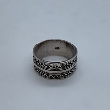 Vintage Sterling Silver Stamped Band Ring Size 7 picture