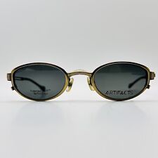 ARTIFACTS eyeglasses Men Ladies Oval Antique Gold Mod. 321 131 2/12ft Sun Clip picture