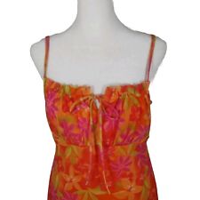Vintage Y2K Hippy California Concepts Darling Orange Pink Mini Dress Size M picture