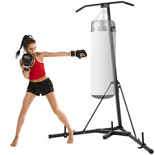 VEVOR Folding Boxing Bag Stand w/Pull Up Bar 2in1 set Height Adjustable Push-ups picture