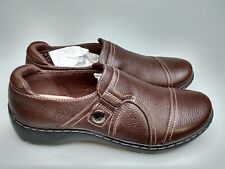 Clarks Women's Cora Poppy Loafer, Slip on Fashion Comfort Shoe Dark Brown Size 5 picture
