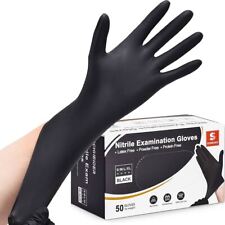 Black Nitrile Disposable Gloves 4 & 5 Mil, Latex & Powder Free picture