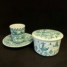 Nymolle Art Faience Hoyrup Trinket Box Cup & Saucer 4-5a Limited Edition Denmark picture