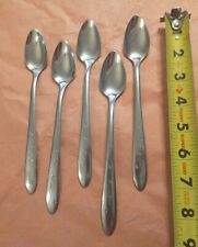 Mar Crest Starburst Stainless Flatware USA Made Set of 5 ICED TEA SPOONS Atomic  picture