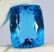 Certified 121.90 Ct Natural Sky Blue Aquamarine Cushion Cut Loose Gemstone picture