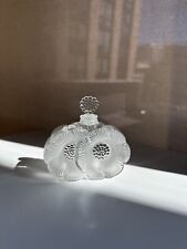 Lalique Double Daisy/Deux Fleurs Crystal Perfume Bottle. Stamped. picture