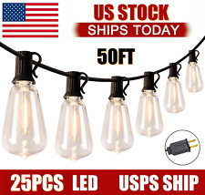 (50FT）(2x50FT) LED Outdoor String Lights, IP65 Waterproof Outside Patio Lights picture