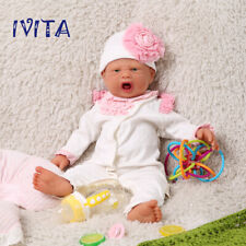 IVITA 22'' Soft Silicone Reborn Baby Metal Skeleton Open Mouth Newborn Doll picture