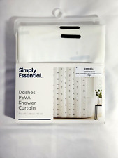Simply Essential Dashes PEVA Shower Curtain 72