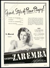 1948 Sylvia Zaremba photo piano recital tour booking vintage trade print ad picture
