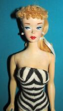 Vintage Number 3 Blonde Ponytail Barbie 1959- Blue Eyeliner-Original SS-Exc Cond picture