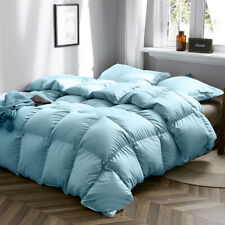 Goose Down Bedding Comforter All Season Duvet Insert Quilt 100% Cotton King Size picture