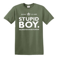 Stupid Boy Dads Army T-Shirt Home Guard Tribute Boy Cosplay Mens Top Tee picture