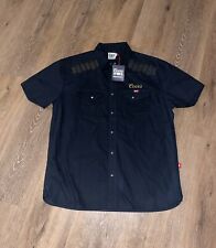 Huckberry x Coors Banquet Beer Navy Pearl Snap Short Sleeve Western Shirt Med picture