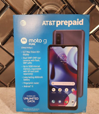 AT&T ATT Motorola Moto G Pure 32GB Deep Indigo Prepaid Smartphone 6.5