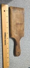 Antique Vintage Primitive Wooden Butter Paddle With Ridges On One Side picture