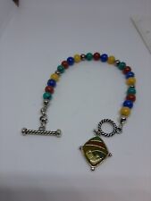 Southwest Carolyn Pollack Relios Sterling Multi Bead WCharm Bracelet  toggle 🎁  picture