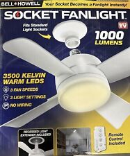 Bell and Howell Socket Ceiling Fan Adjustable Ceiling Light 1000 Lumens picture