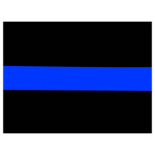 THIN BLUE LINE Made iin USA POLICE OFFICER 3M VINYL DECAL STICKER CAR TRUCK yeti picture